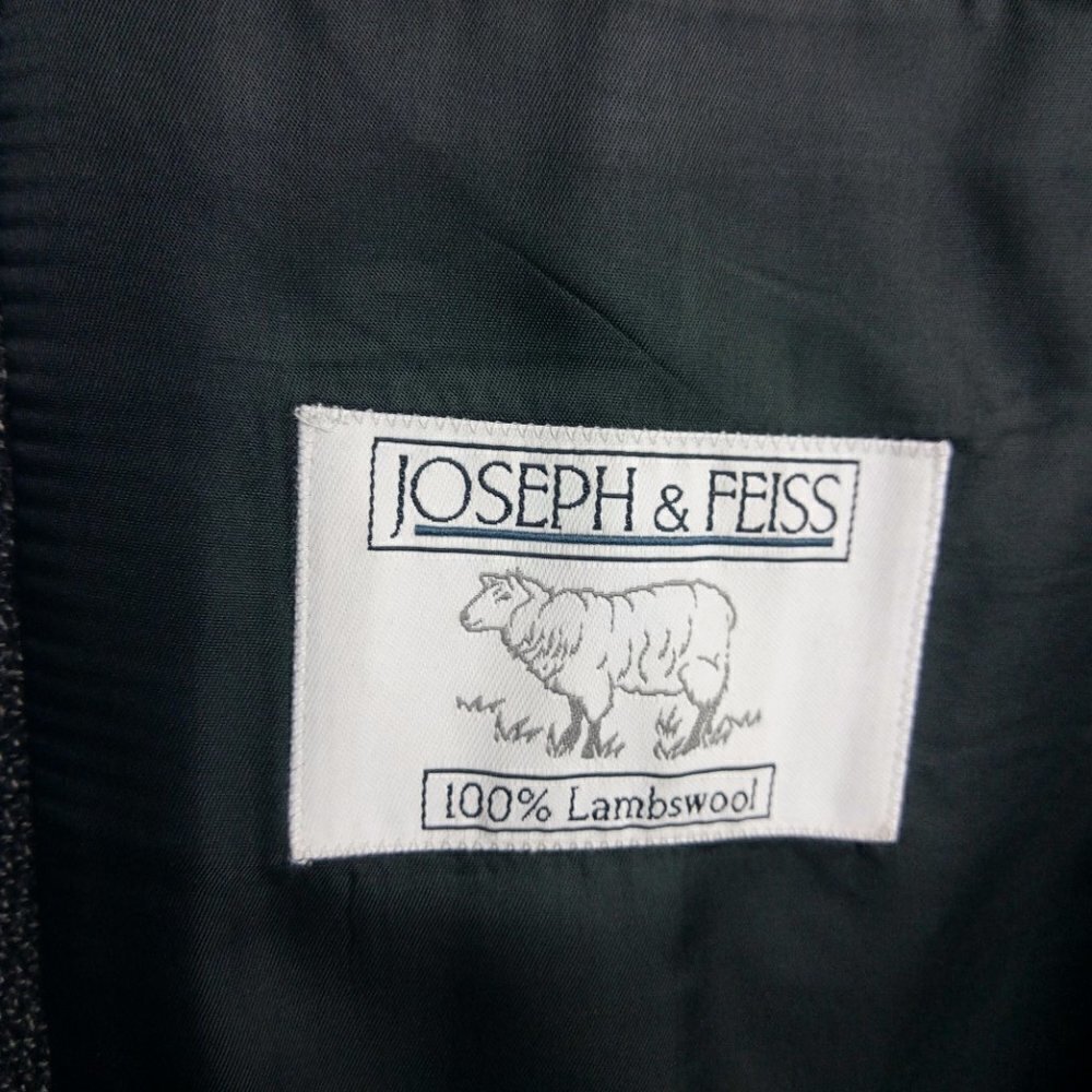 Joseph & Feiss 45R Lambswool 2 Button Gray Multicolor Textured Blazer Sport Coat - Picture 8 of 12